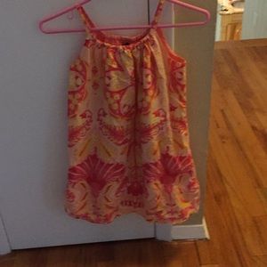 I’m selling a flowy, orange, red &pink dress.